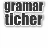 Grammatica leraar grap sticker (Voorkant)