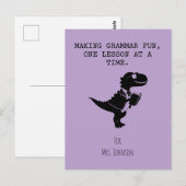 Grammatica leuk maken, één les tegelijk briefkaart (Voorkant / Achterkant)
