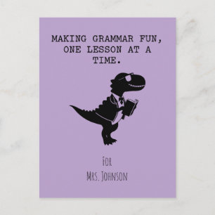 Grammatica leuk maken, één les tegelijk briefkaart