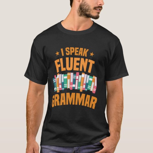 Grammatica Politie Engels Leraar Lezer T-shirt (Voorkant)