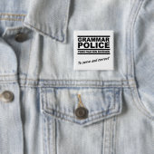 Grammatica Politie Grappige Knop Vierkante Button 5,1 Cm (In situ)