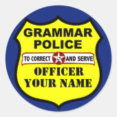 Grammatica Politie Sticker (Voorkant)