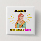 Grammatica Queen Button (Voorkant)
