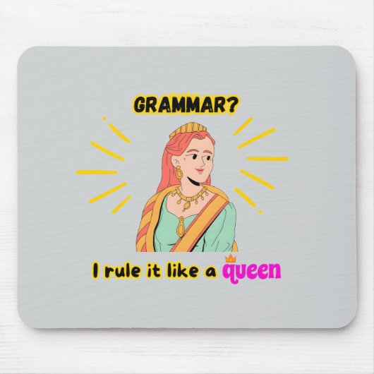 Grammatica Queen Mousepad Muismat (Voorkant)