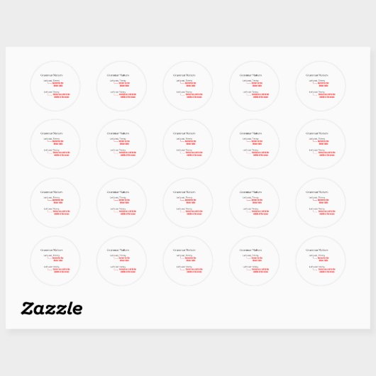 Grammatica S Joke Sticker (Vel)