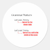 Grammatica S Joke Sticker (Voorkant)