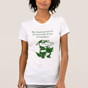 Grammatica Superkracht Grappige Engelse Leraren On T-shirt