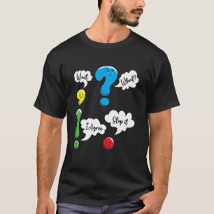 Grammatica Teacher's Day Wacht Wat Stop Het Ben Ik T-shirt