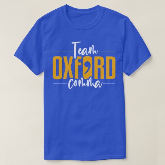 Grammatica Team Oxford Comma Nederlands T-shirt (Design voorkant)