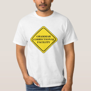 Grammatica Waarschuwingsbord Personaliseren T-shirt