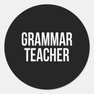 Grammaticadocent Waarderingsdag en -week voor werk Ronde Sticker