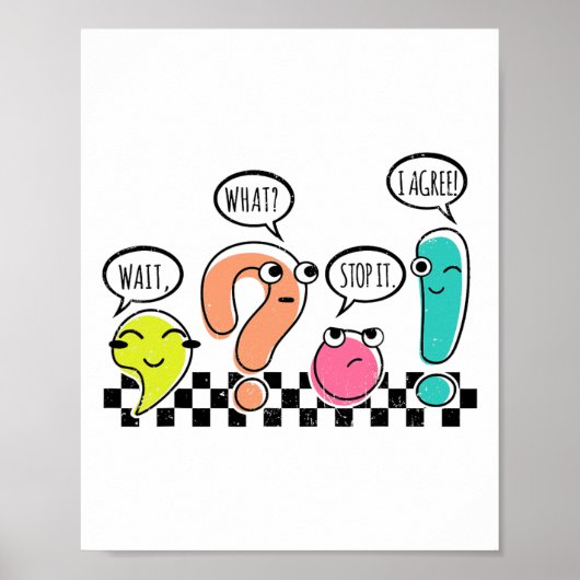 Grammaticadocent Wacht Wat Stop Ermee Ik Ben Het E Poster (Voorkant)