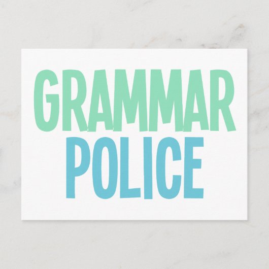 Grammatipolitie Briefkaart (Voorkant)
