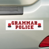 Grammatipolitie Bumpersticker (Op auto)