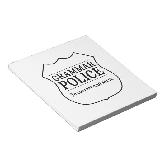 Grammatipolitie Notitieblok (Schuin)