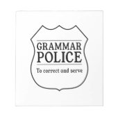 Grammatipolitie Notitieblok (Voorkant)