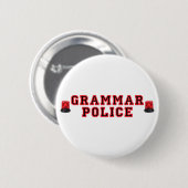 Grammatipolitie Ronde Button 5,7 Cm (Voorkant /achterkant)