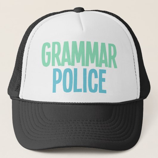 Grammatipolitie Trucker Pet (Voorkant)