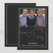 Grammatische diagrammen van Merry Kerstcarol Feestdagenkaart (Voorkant / Achterkant)