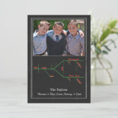 Grammatische diagrammen van Merry Kerstcarol Feestdagenkaart (Staand voorkant)