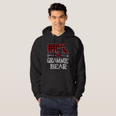 Grammie Beer Kerstmis Pajama Red Pset Buffalo Fa Hoodie (Voorkant volledig)