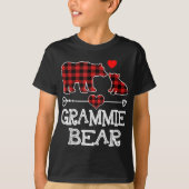 Grammie Beer Kerstmis Pajama Red Pset Buffalo Fa T-shirt (Voorkant)
