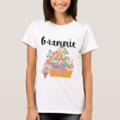 Grammie Bloemen Tuin Ontwerp T-shirt (Voorkant)