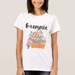 Grammie Bloemen Tuin Ontwerp T-shirt