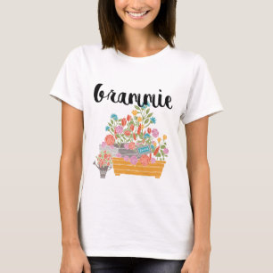 Grammie Bloemen Tuin Ontwerp T-shirt