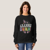 Grammie Bunny Easter Day Rabbit Grandma Family Mat Trui (Voorkant volledig)