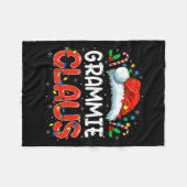 Grammie Claus Christmas Family Matching Pajamas Fu Fleece Deken (Voorkant (Horizontaal))