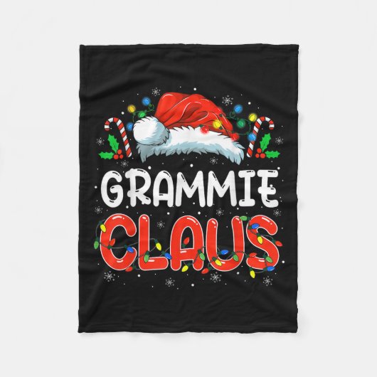 Grammie Claus Christmas Family Matching Pajamas Fu Fleece Deken (Voorkant)