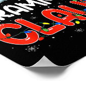 Grammie Claus Christmas Family Matching Pajamas Fu Poster (Hoek)