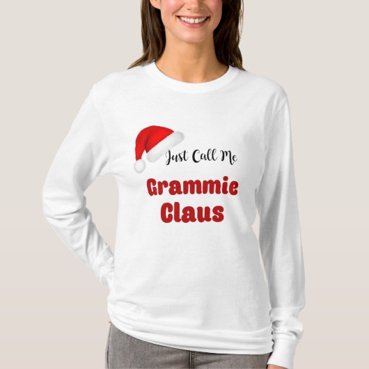 Grammie Claus Kerstmis T-shirt (Voorkant)