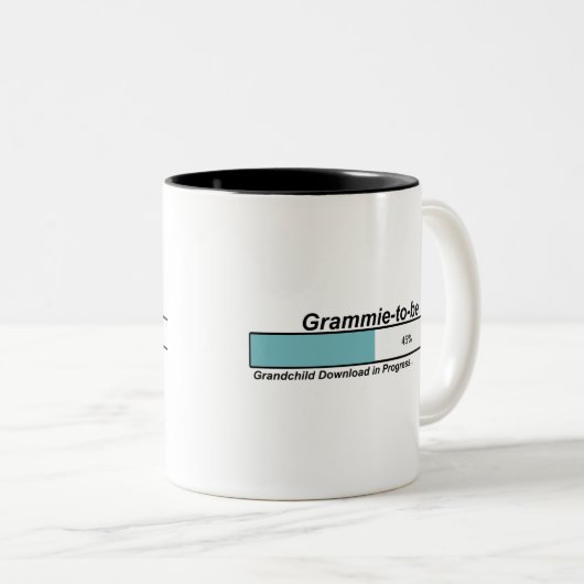 Grammie downloaden tweekleurige koffiemok (Voorkant rechts)