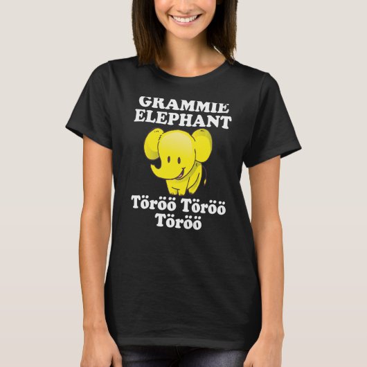 Grammie Elephant Töröö Cute circus Elephants Afrik T-shirt (Voorkant)