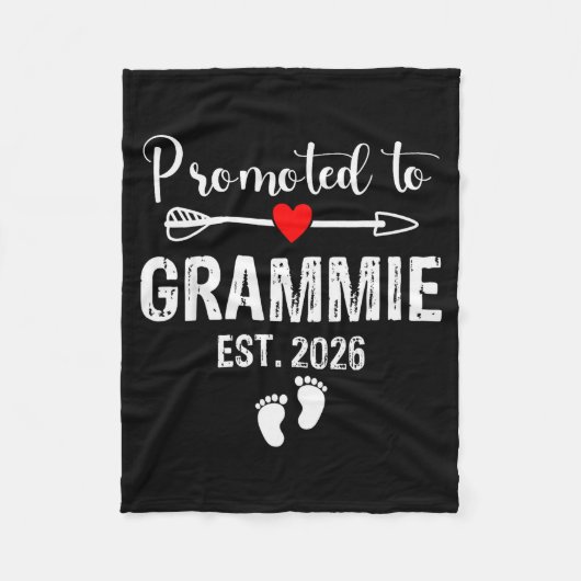 Grammie Est 2026 Promoted To Grammie 2026 For Gram Fleece Deken (Voorkant)