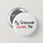 Grammie houdt van me ronde button 5,7 cm (Voorkant /achterkant)