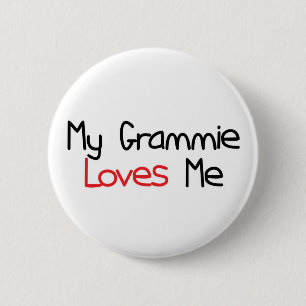 Grammie houdt van me ronde button 5,7 cm