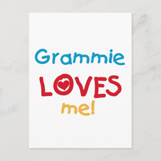 Grammie Loves Me T-shirts en geschenken Briefkaart (Voorkant)