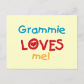 Grammie Loves Me T-shirts en geschenken Briefkaart (Voorkant)