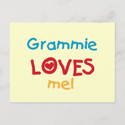 Grammie Loves Me T-shirts en geschenken Briefkaart (Voorkant)