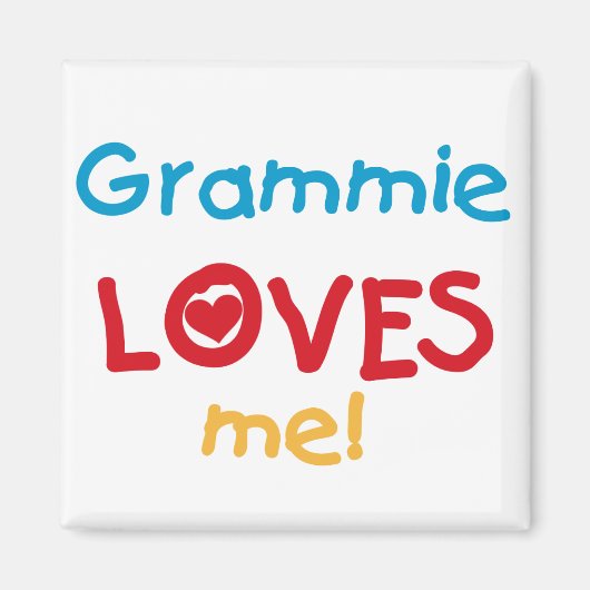 Grammie Loves Me T-shirts en geschenken Magneet (Voorkant)