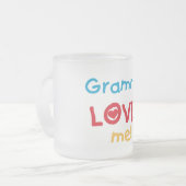 Grammie Loves Me T-shirts en geschenken Matglas Koffiemok (Voorkant links)