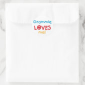 Grammie Loves Me T-shirts en geschenken Ronde Sticker (Tas)