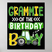 Grammie Of The Birthday Boy Tractors Farm Trucks F Poster (Voorkant)