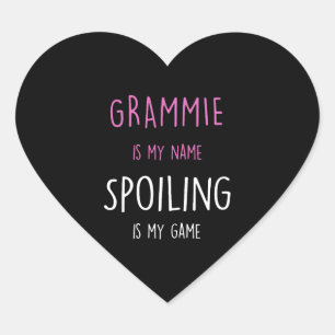 Grammie Oma Gift voor Kerstmis Hart Sticker