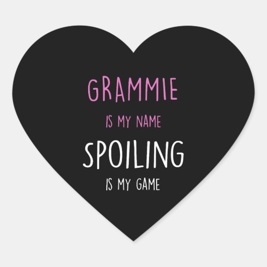 Grammie Oma Gift voor Kerstmis Hart Sticker (Voorkant)