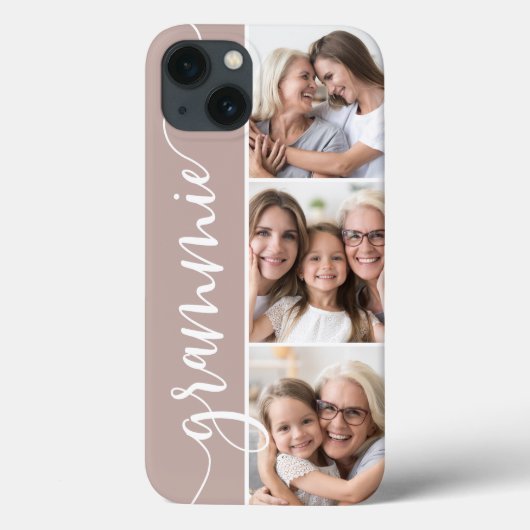 Grammie Script Grandma Photo Collage Case-Mate iPhone Case (Achterkant)