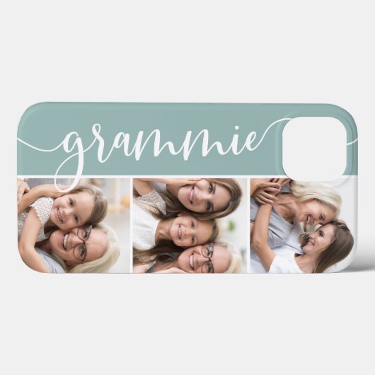 Grammie Script Grandma Photo Collage Case-Mate iPhone Case (Achterkant (horizontaal))